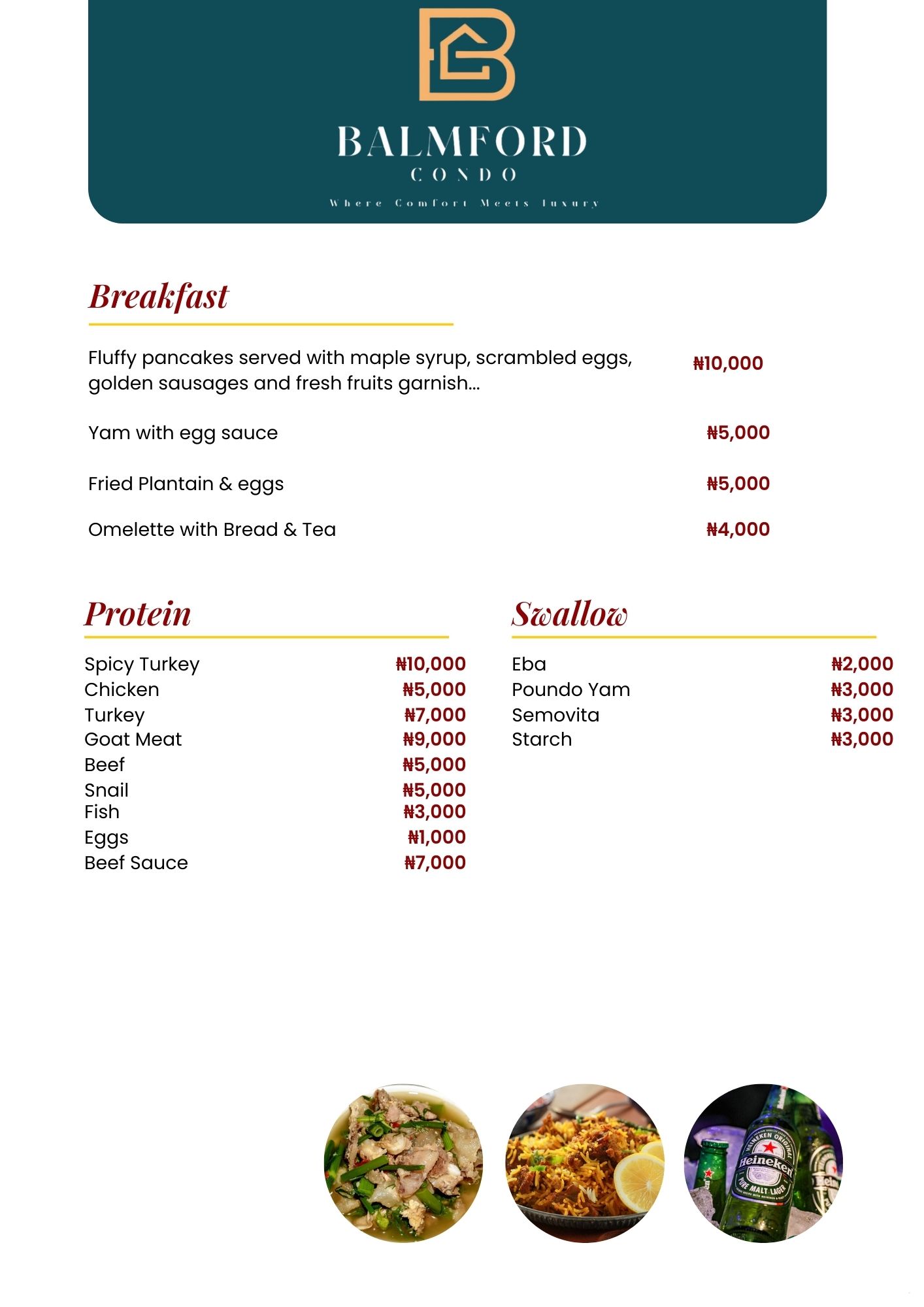 Food menu page 2